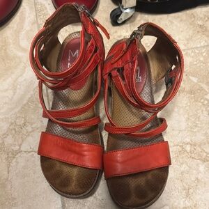Miz Mooz Vibrant Red Strappy Sandals